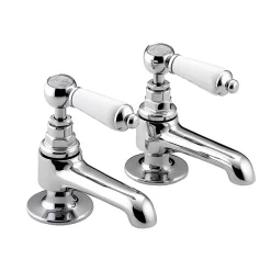 Bristan Renaissance Traditional Basin Taps - Chrome Plated