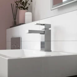 Nuie Sanford Chrome Mono Basin Mixer With Push Button Waste