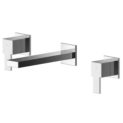 Nuie Sanford Chrome 3TH Wall Mounted Basin Mixer