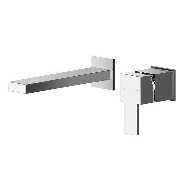 Nuie Sanford Chrome 2TH Wall Mounted Basin Mixer 3 Nuie Sanford Chrome 2TH Wall Mounted Basin Mixer