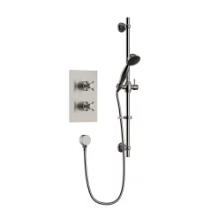 Heritage Bathroom Heritage Dawlish Concealed Valve With Adjustable Riser - Brushed Nickel