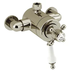 Heritage Bathroom Heritage Hartlebury Exposed Shower With Premium Fixed Riser Kit - Vintage Gold