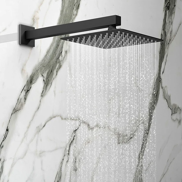 Arezzo Matt Black Square Triple Thermostatic Shower Pack With Head + Handset 5 Arezzo Matt Black Square Triple Thermostatic Shower Pack With Head + Handset - Image 3