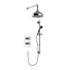 Heritage Bathroom Heritage Trinity Concealed Valve With 8" Fixed Head & Adjustable Riser - Chrome -Bathroom Extractor Fans Sales strcdual01