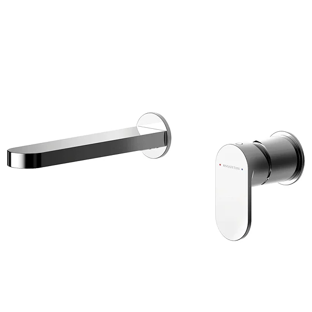 Asquiths Bathroom Asquiths Solitude Wall Mounted Basin Mixer (2TH) Without Backplate 3 Asquiths Bathroom Asquiths Solitude Wall Mounted Basin Mixer (2TH) Without Backplate