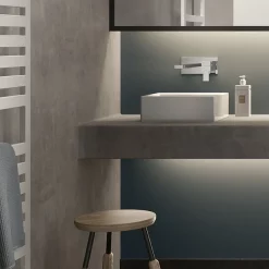 Asquiths Bathroom Asquiths Revival Wall Mounted Basin Mixer (2TH) With Backplate