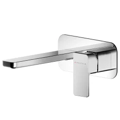 Asquiths Bathroom Asquiths Tranquil Wall Mounted Basin Mixer (2TH) With Backplate