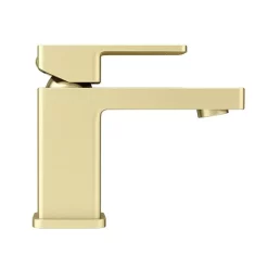 Toreno Modern Brushed Brass Basin Mono Mixer Tap -Bathroom Extractor Fans Sales tbbtap d2