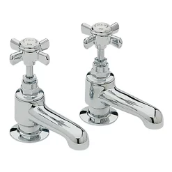 Heritage Bathroom Heritage - Dawlish Bath Pillar Taps - Chrome