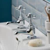 Heritage Bathroom Heritage - Dawlish Short Nose Basin Pillar Taps - Chrome -Bathroom Extractor Fans Sales tdccs00 d3