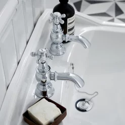 Heritage Bathroom Heritage - Hartlebury Basin Pillar Taps - Chrome