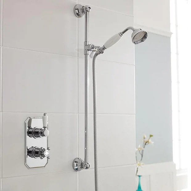 Trafalgar Twin Concealed Thermostatic Shower Valve + Slider Rail Kit 4 Trafalgar Twin Concealed Thermostatic Shower Valve + Slider Rail Kit - Image 2