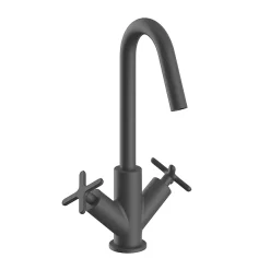 Heritage Bathroom Heritage Salcombe Mono Basin Mixer - Matt Black