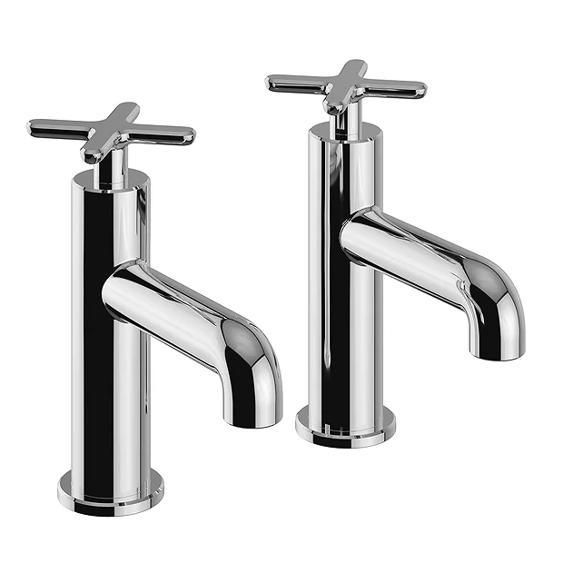 Heritage Bathroom Heritage Salcombe Basin Pillar Taps - Chrome 3 Heritage Bathroom Heritage Salcombe Basin Pillar Taps - Chrome