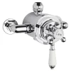 Hudson Reed Topaz White Dual Exposed Thermostatic Shower Valve Chrome -Bathroom Extractor Fans Sales tsvt104 l