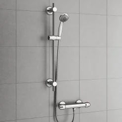 Victorian Plumbing Juno Round Thermostatic Bar Valve - Chrome -Bathroom Extractor Fans Sales ttmv02detail1