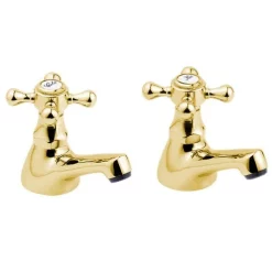 Deva Tudor Basin Taps - Gold