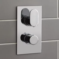 Ultra Ratio Concealed Twin Shower Valve With Built-in Diverter
