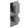 Venice Cubo Twin Thermostatic Shower Valve With Diverter - Brushed Gun Metal -Bathroom Extractor Fans Sales vc8tw02bgml