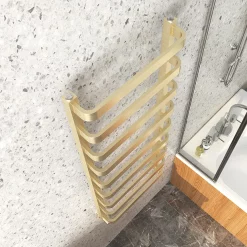 Venice Brushed Brass Designer Heated Towel Rail (500 X 1200mm) 9 Venice Brushed Brass Designer Heated Towel Rail (500 X 1200mm) -Bathroom Extractor Fans Sales venbb125d2