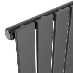 Victorian Plumbing Urban H600 X W836mm Matt Black Electric Only Radiator - Single Panel -Bathroom Extractor Fans Sales vfp006mb d1