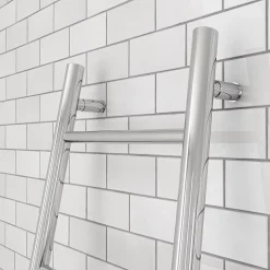Venice Chrome Leaning Ladder 1800 X 500mm Heated Towel Rail -Bathroom Extractor Fans Sales vnr1chr d2