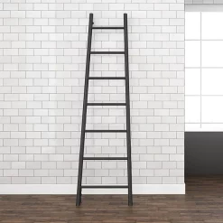 Venice Matt Black Leaning Ladder 1800 X 500mm Heated Towel Rail -Bathroom Extractor Fans Sales vnr1mb d1