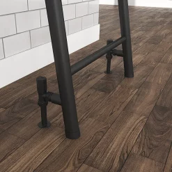 Venice Matt Black Leaning Ladder 1800 X 500mm Heated Towel Rail