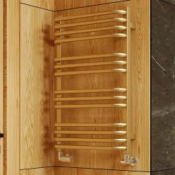 Terma Alex H760 X W500mm Brass Heated Towel Rail