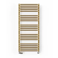 Terma Alex H1140 X W500mm Brass Heated Towel Rail -Bathroom Extractor Fans Sales wgale114050 kbrasx d4
