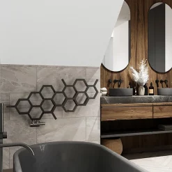 Terma Hex H502 X W1126mm Matt Black Designer Radiator