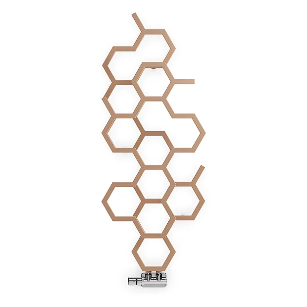 Terma Hex H1220 X W486mm Bright Copper Designer Radiator 8 Terma Hex H1220 X W486mm Bright Copper Designer Radiator - Image 6