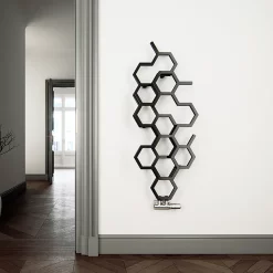 Terma Hex H1220 X W486mm Matt Black Designer Radiator