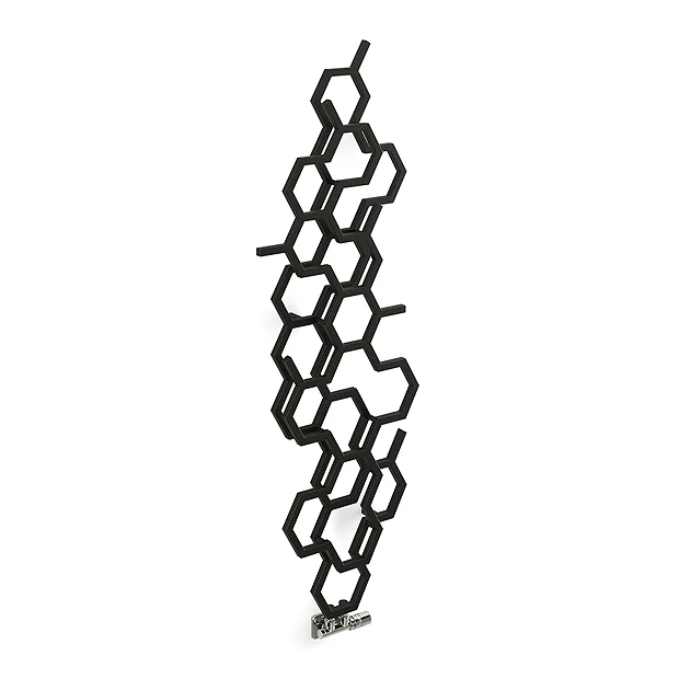 Terma Hex H1700 X W573mm Matt Black Designer Radiator 4 Terma Hex H1700 X W573mm Matt Black Designer Radiator - Image 2