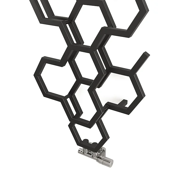 Terma Hex H1700 X W573mm Matt Black Designer Radiator 3 Terma Hex H1700 X W573mm Matt Black Designer Radiator