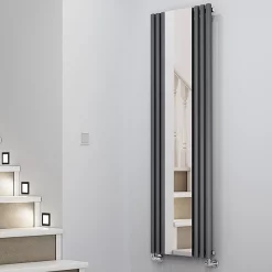 Terma Rolo Mirror H1800 X W590mm Modern Grey Designer Radiator -Bathroom Extractor Fans Sales wgrom180059 kdgruc01