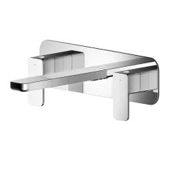 Nuie Windon Chrome 3TH Wall Mounted Basin Mixer