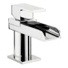 Crosswater - Water Square Mini Monobloc Basin Mixer Tap -Bathroom Extractor Fans Sales ws114dnc l