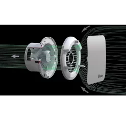 Xpelair Simply Silent Contour Standard Square Extractor Fan 150mm